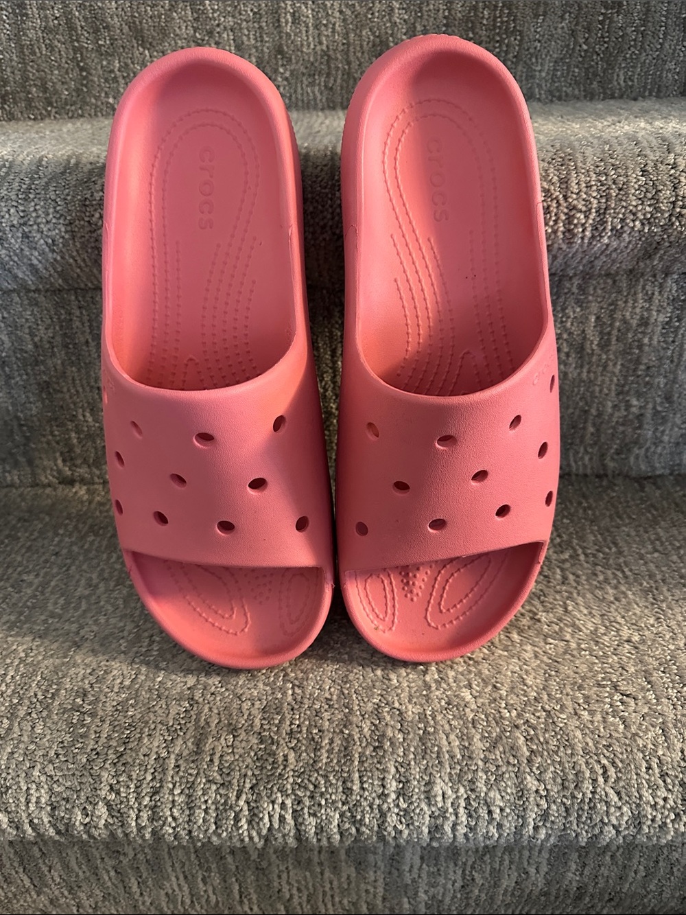 CROCS Slide Sandals in Coral